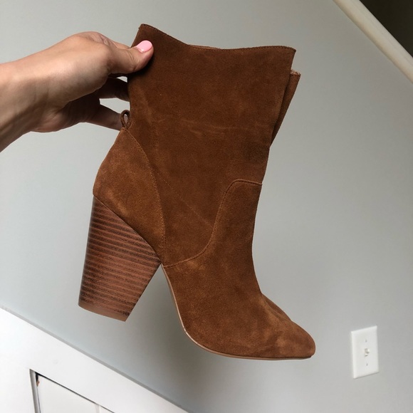Urban Outfitters Shoes - Urban Outfitters Tan Suede Heeled Boots